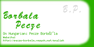 borbala pecze business card